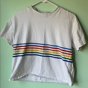 brandy melville rainbow stripe shirt